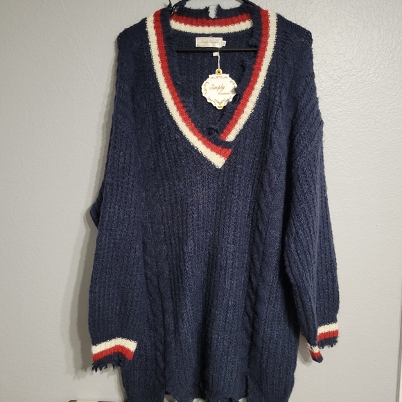 Simply Couture Sweaters - Boutique Plus Sized Distressed Sweater by Simply Couture size 2x